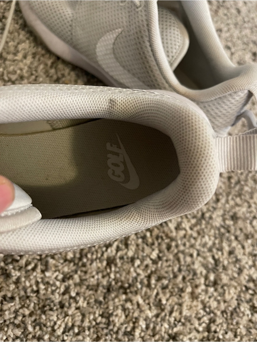 Nike Golf Women's Light Gray Mesh Athletic Sneakers - Picture 7 of 7